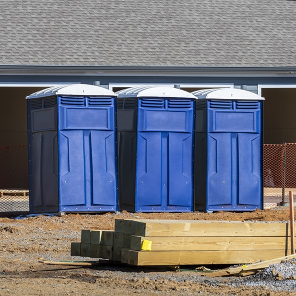 how often are the portable restrooms cleaned and serviced during a rental period in Marenisco MI